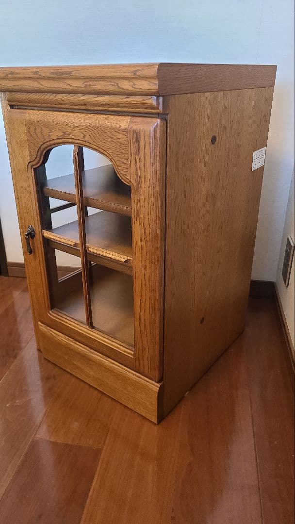 上坂木材 コーナーキャビネット ガラス扉