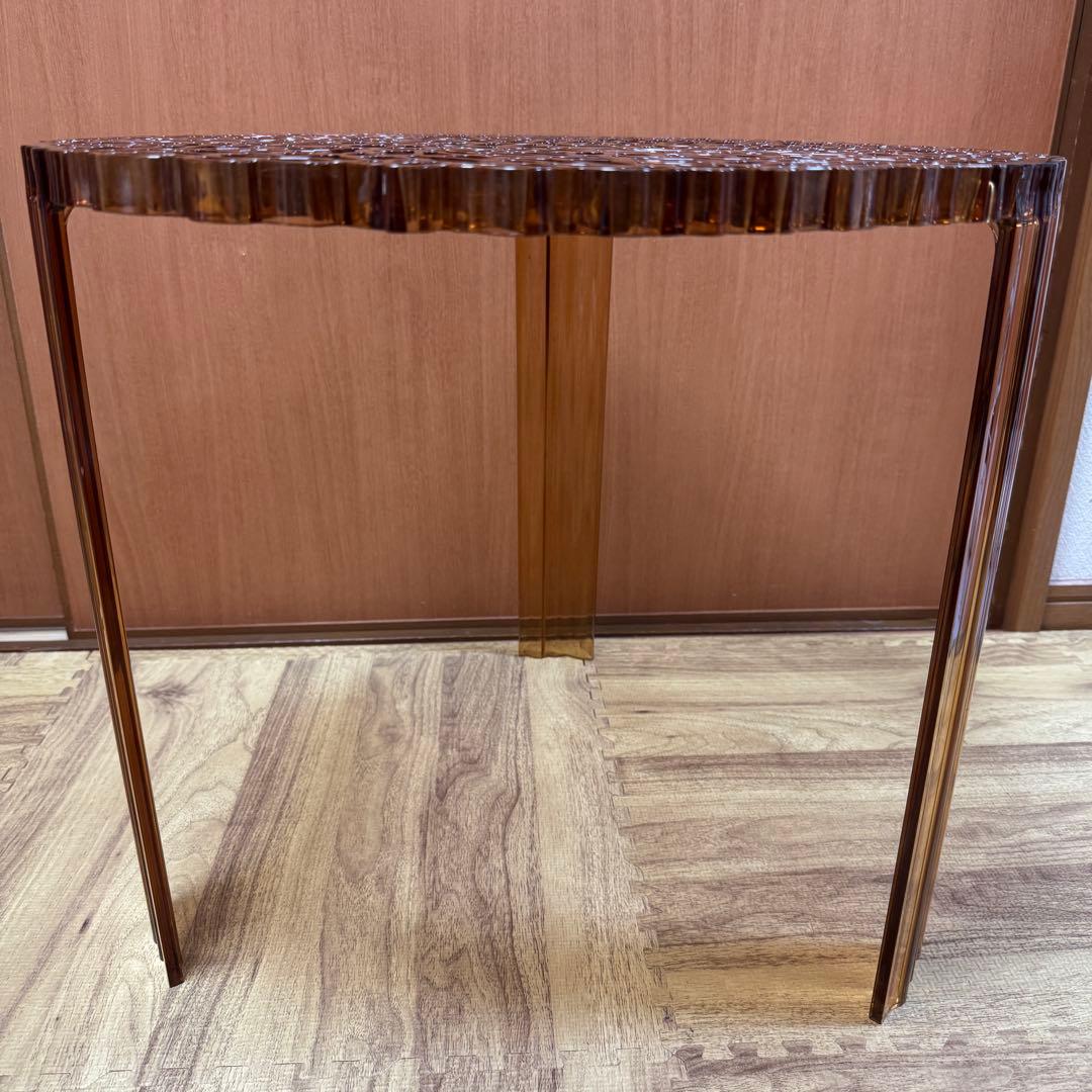 h*3様 Kartell カルテル T-TABLE ティーテーブル アンバー ロ