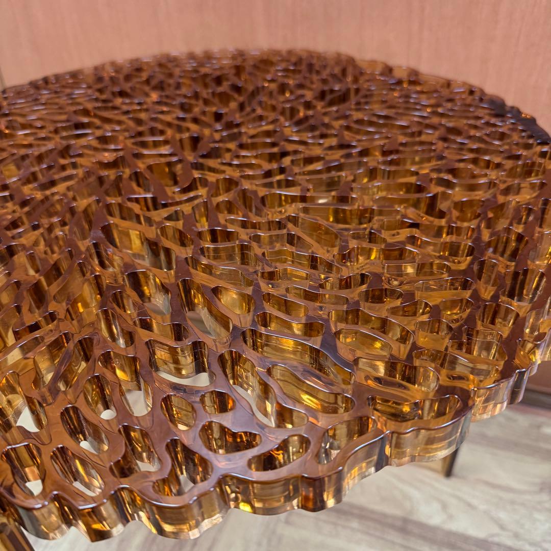 h*3様 Kartell カルテル T-TABLE ティーテーブル アンバー ロ