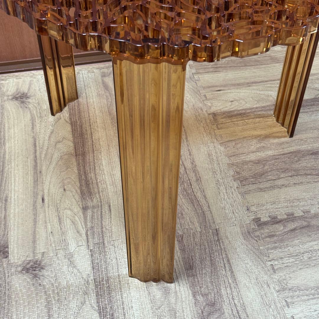 h*3様 Kartell カルテル T-TABLE ティーテーブル アンバー ロ