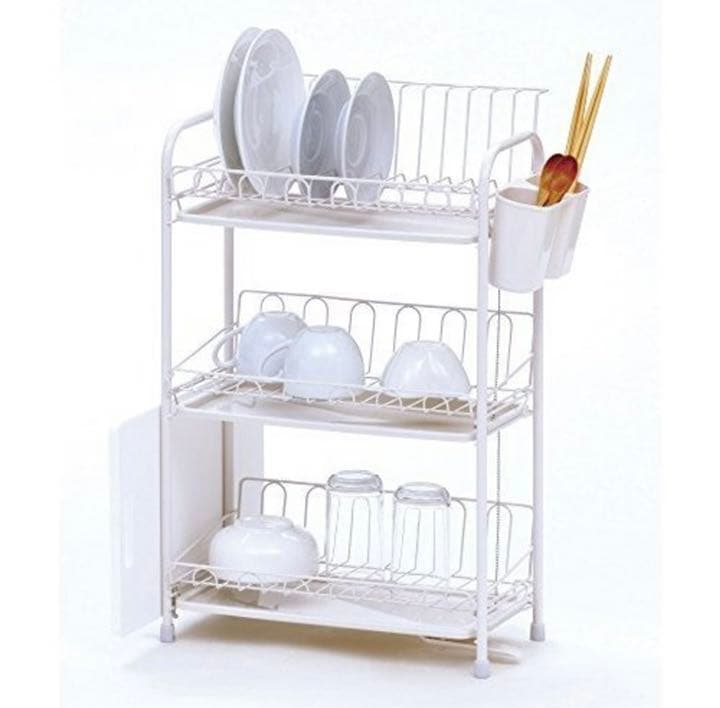 アレスタ 水切り ラックスリム 3段 水が流れるトレー HB-1860