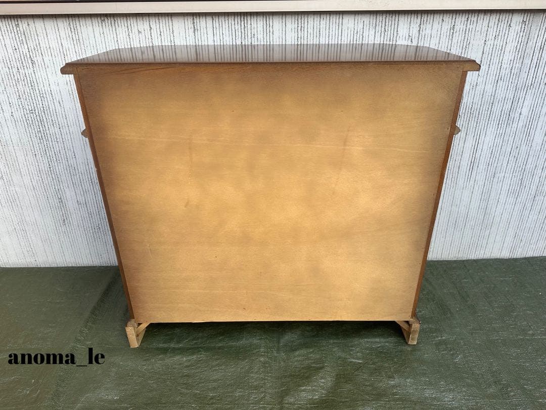 5010【サイドボード】イタリア　木製　象嵌細工　収納棚　飾り台　ヴィンテージ◎