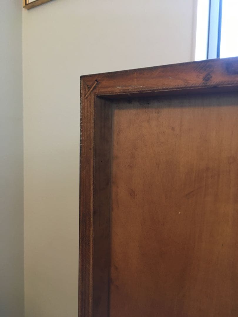 デンマーク　ビンテージ　脚付き蛇腹キャビネット　マホガニー　北欧ビンテージ