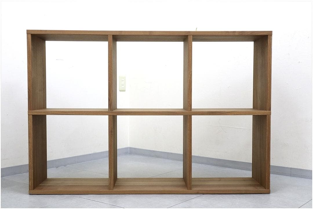 無印良品 MUJI スタッキングシェルフ　3段×2列・ウォールナット材 2段3列