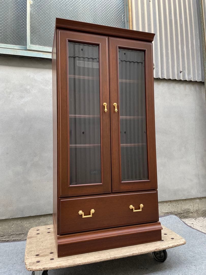 近隣配達可能　美品　マルニ木工　地中海　キャビネット　カップボード　②