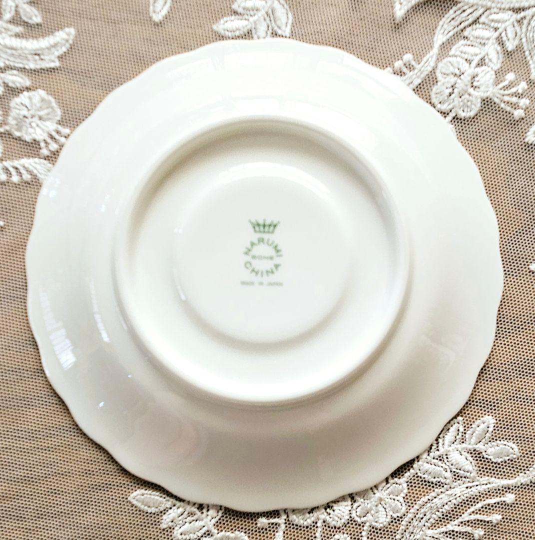 ナルミ シルキーホワイト エイプリルローズ カップ&ソーサー 5客セット