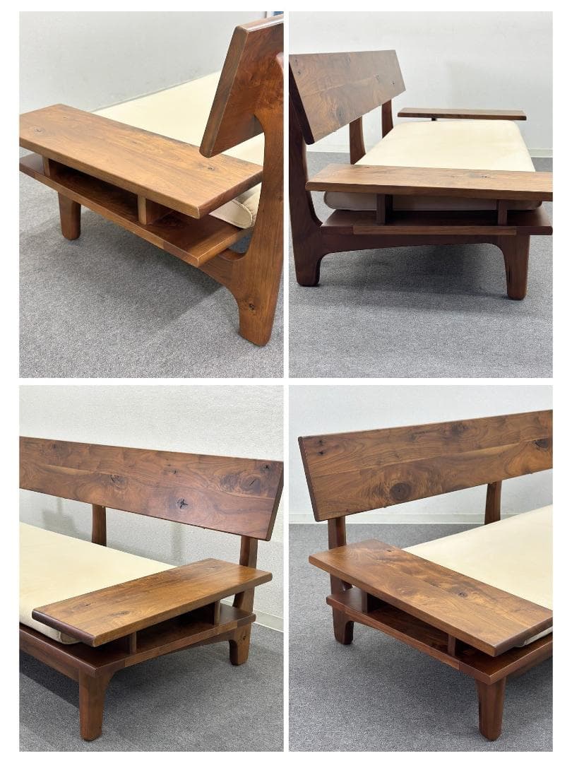 ■HIDA/飛騨産業■森のことば　3Pソファ　ウォルナット　無垢材　シンプル