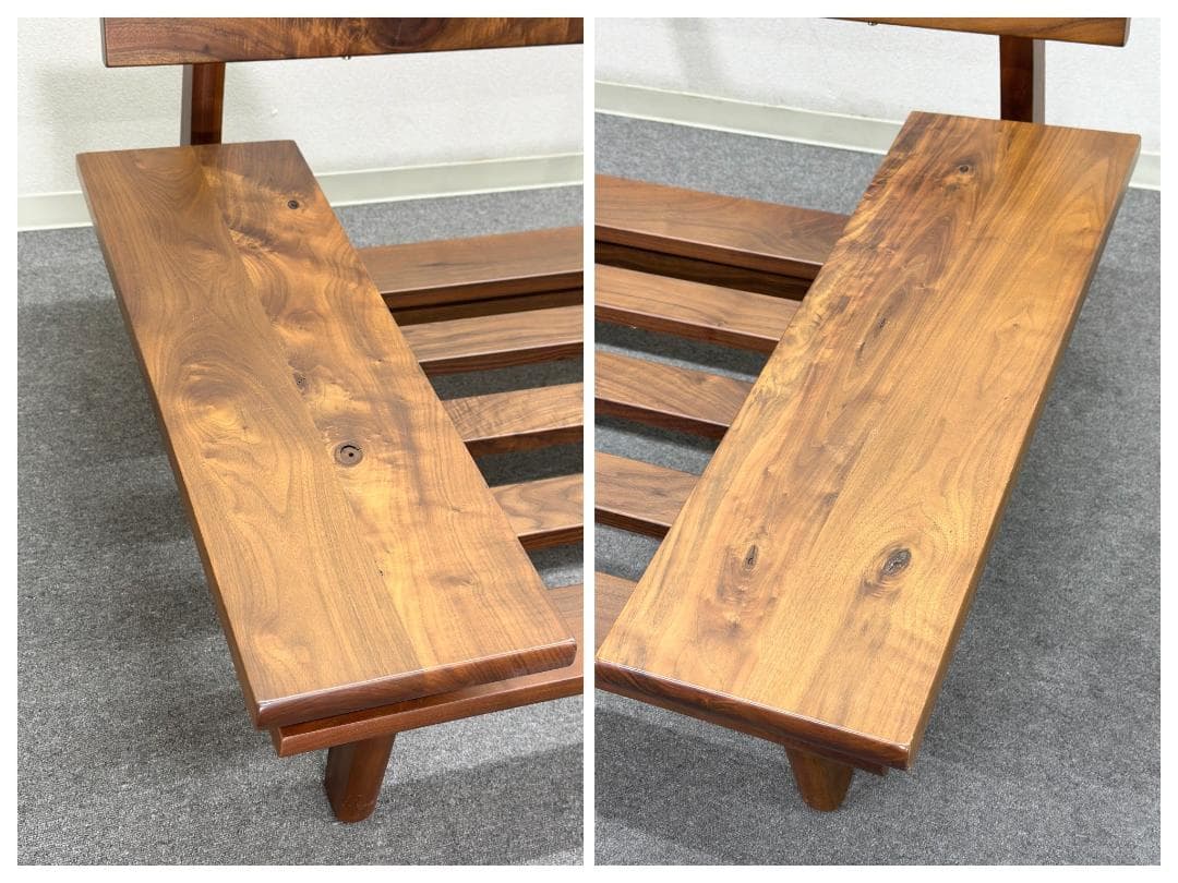 ■HIDA/飛騨産業■森のことば　3Pソファ　ウォルナット　無垢材　シンプル