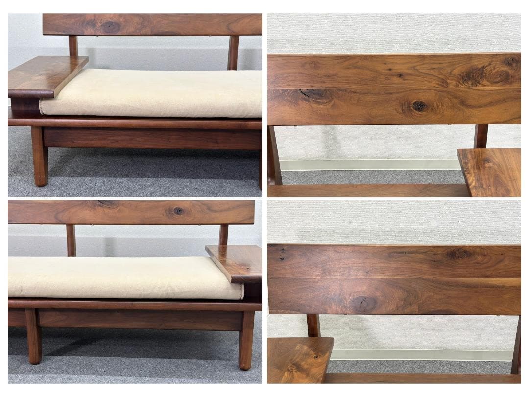 ■HIDA/飛騨産業■森のことば　3Pソファ　ウォルナット　無垢材　シンプル