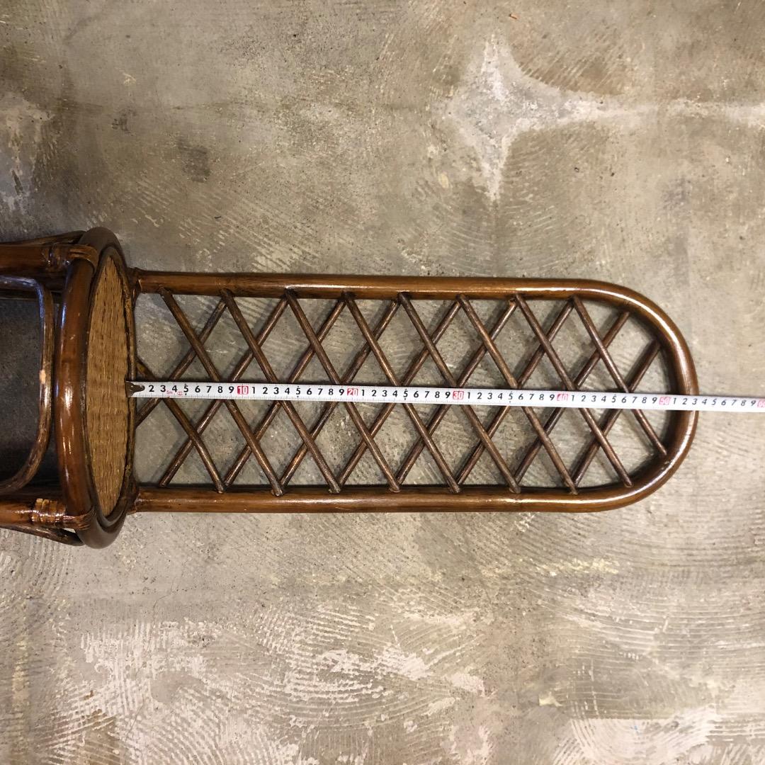 ラタン ハイバックスツール　ミニ椅子　インテリア用　ティスプレイ　花台