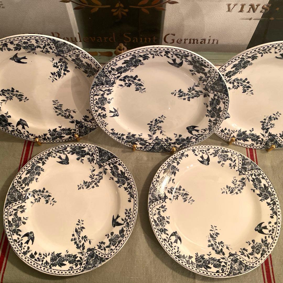 【じえいこあらページです】Bordeaux プレートセットツバメ7枚