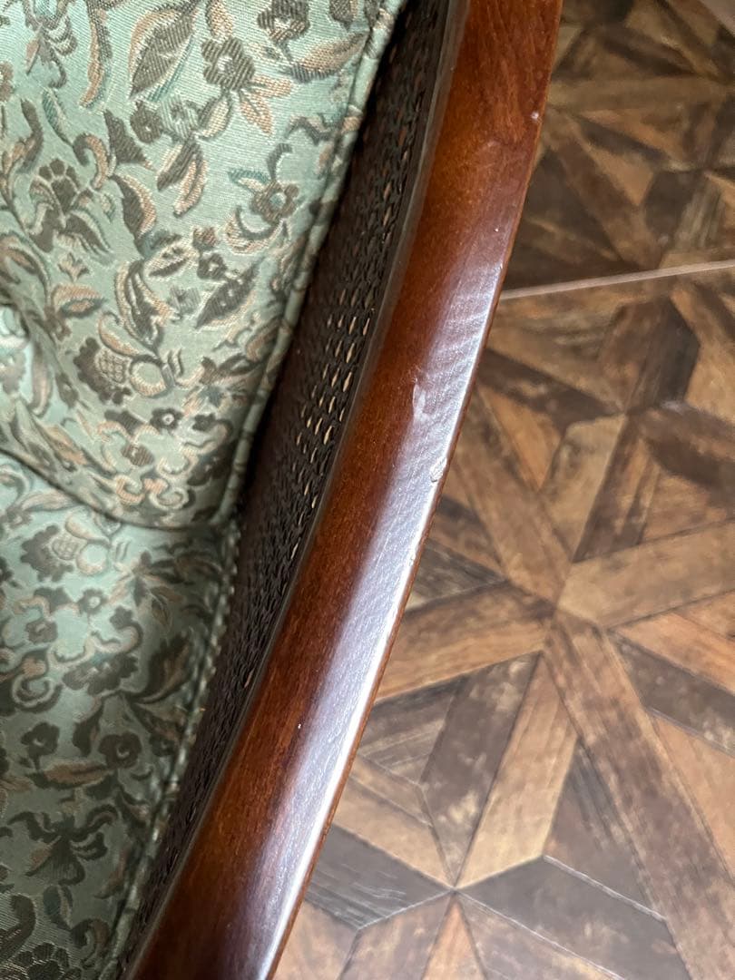 野の花子＊カリモク コロニアル シングルソファ肘掛 椅子1人掛け3脚セット