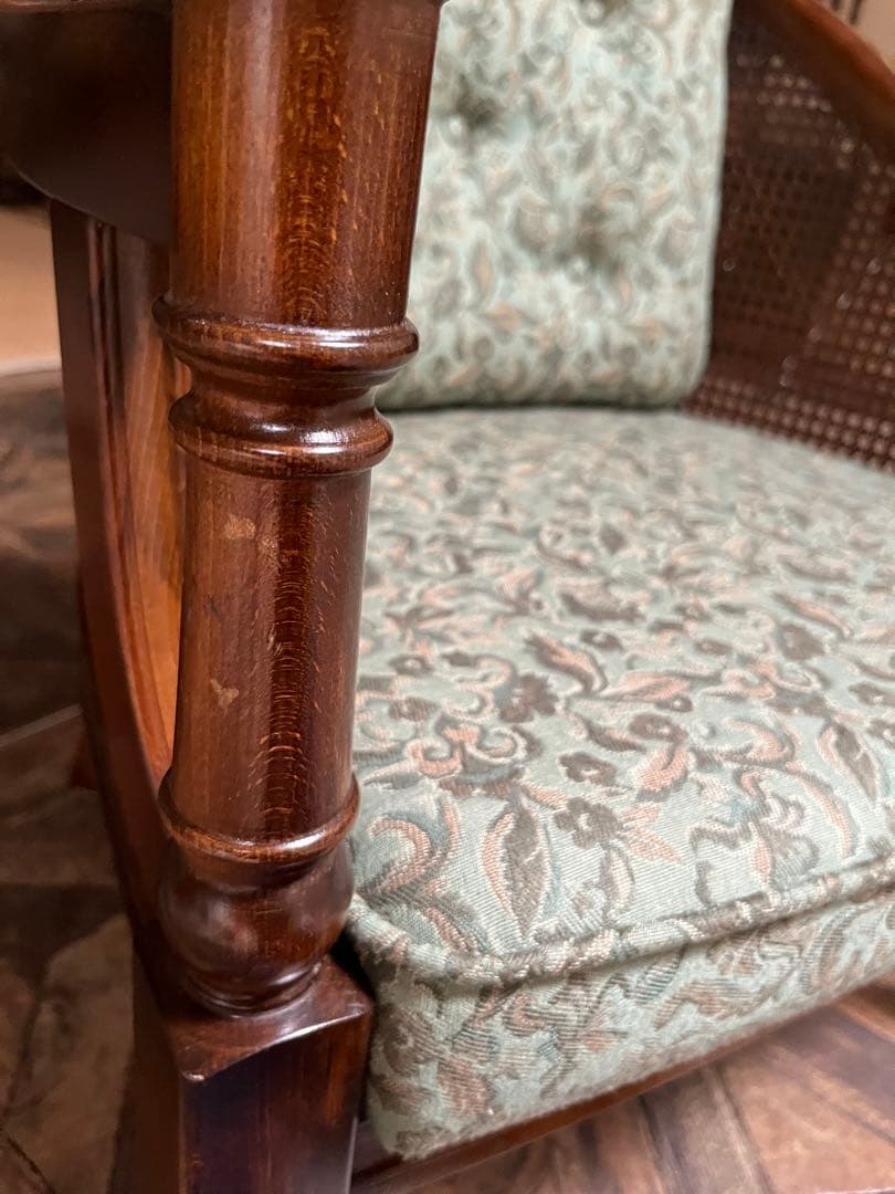 野の花子＊カリモク コロニアル シングルソファ肘掛 椅子1人掛け3脚セット