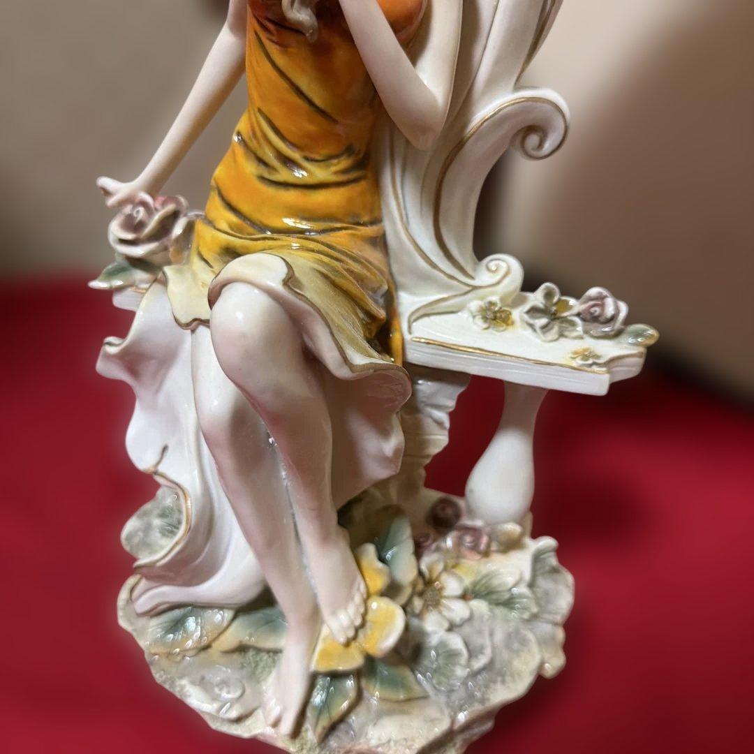 ヨーロッパ雑貨 置物 オブジェ 花の妖精？ H38cm - メルカリ