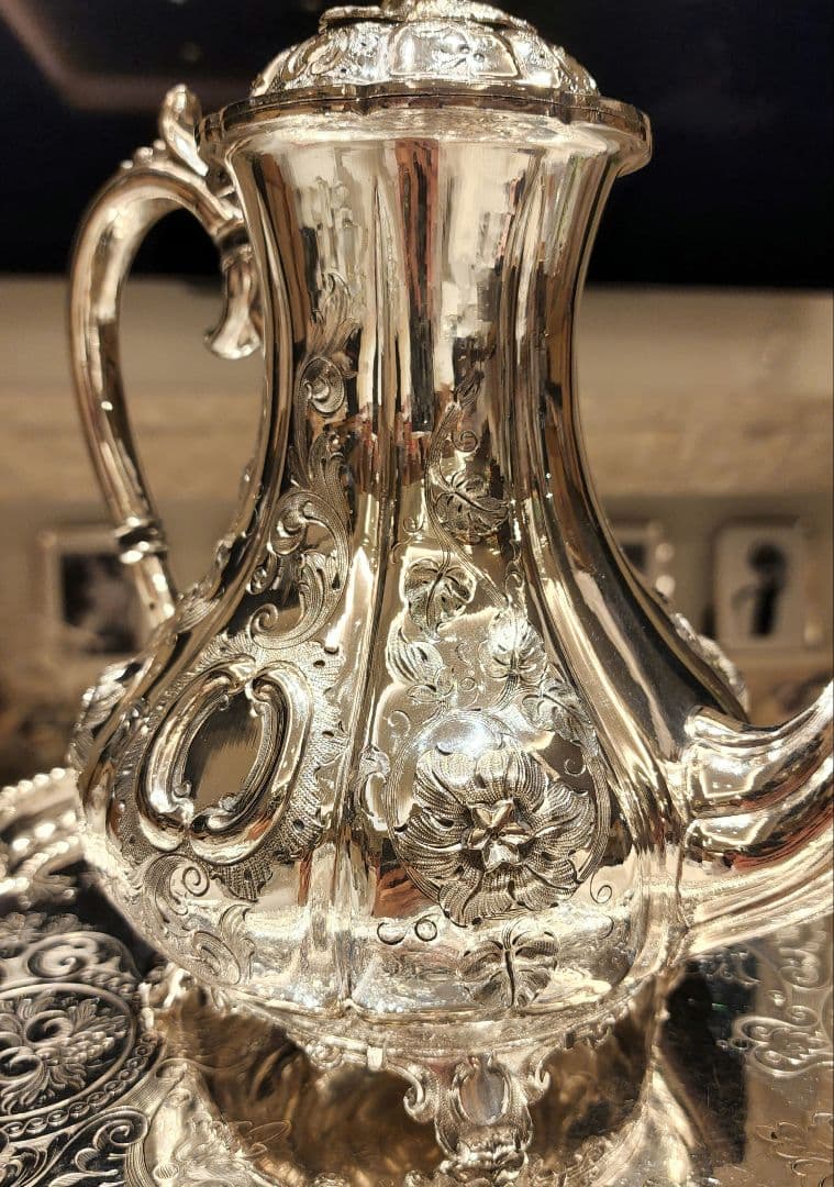 追加画像 純銀P ⑮ ティーセット ヴィクトリアン  シルバー アンティーク