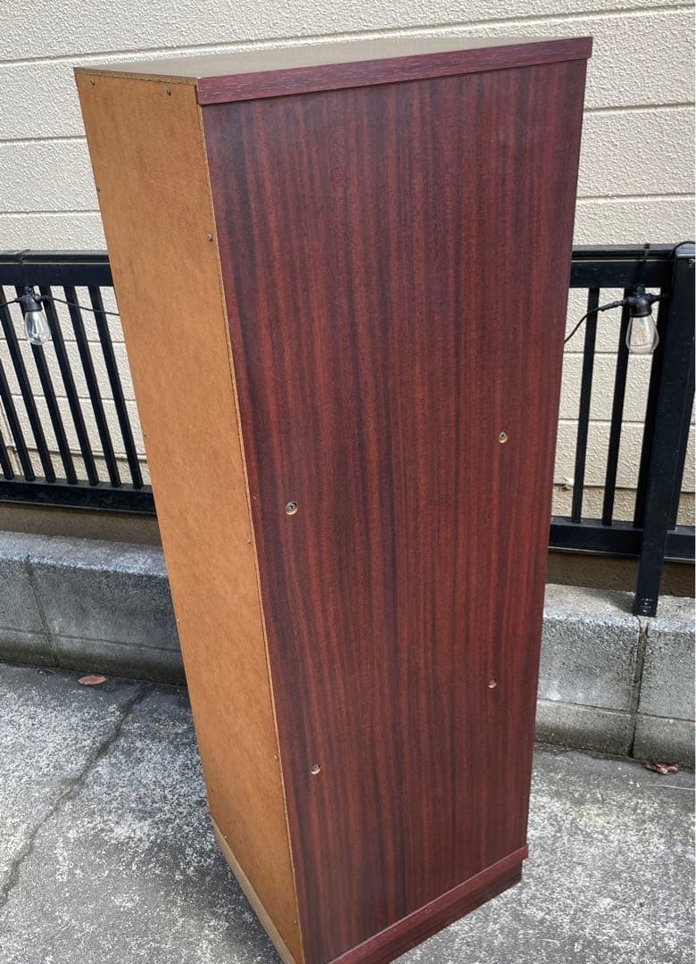 昭和レトロ レコードラック ガラス戸付き 昭和当時物 ミッドセンチュリー