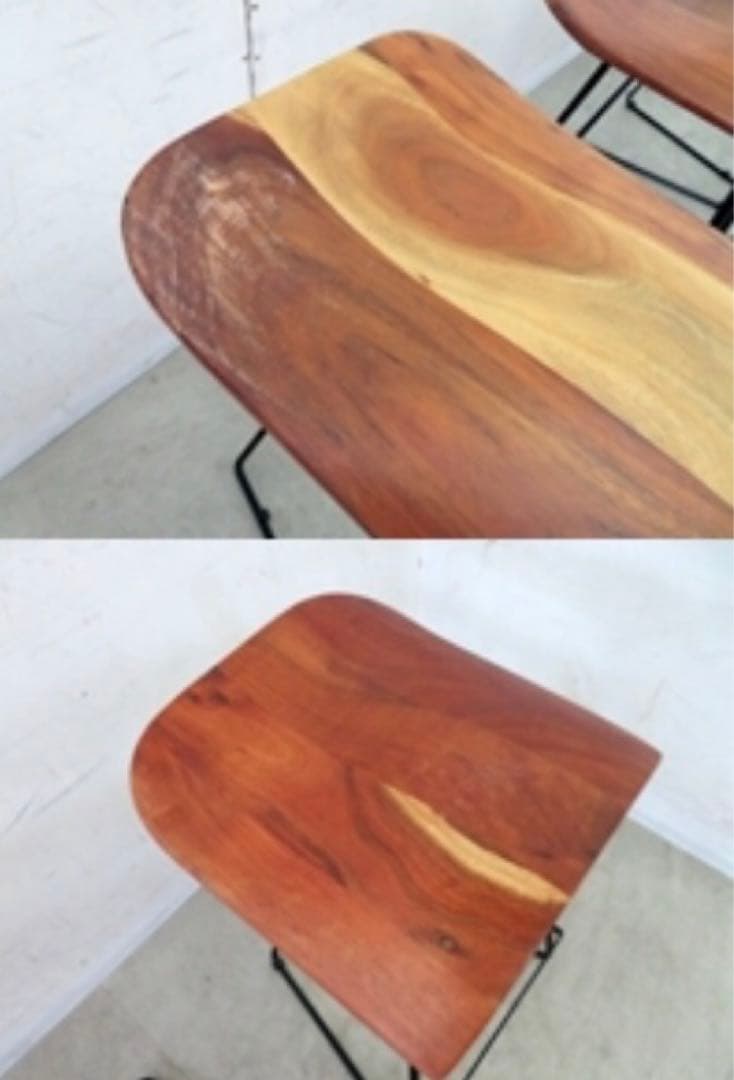 ナチュラルウッドのスツール　1脚　その①