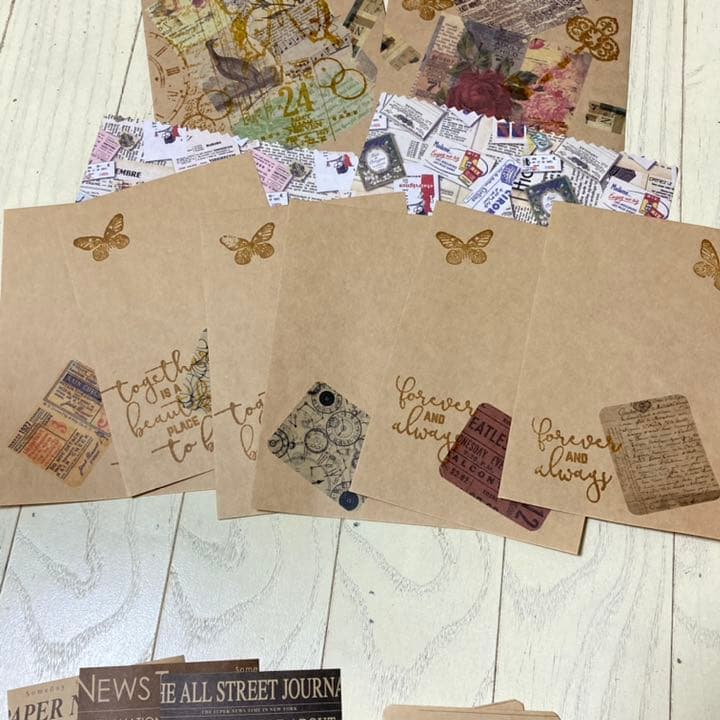 おすそ分け　ジャーナルセット　コラージュ　紙もの　ラッピング袋　429