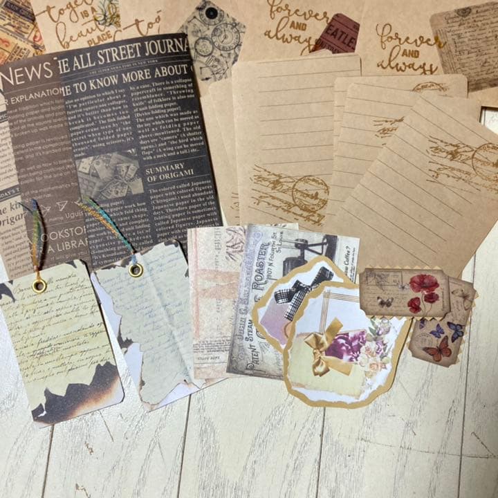 おすそ分け　ジャーナルセット　コラージュ　紙もの　ラッピング袋　429