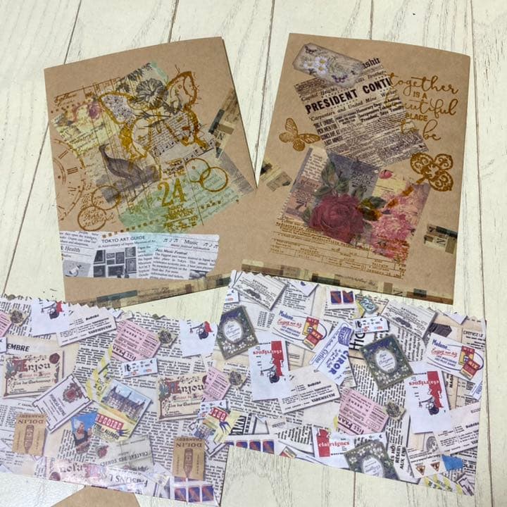 おすそ分け　ジャーナルセット　コラージュ　紙もの　ラッピング袋　429