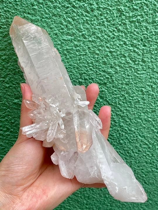 天然ピンク　稀少　マニカラン産　ヒマラヤ水晶　原石　天然石　置物