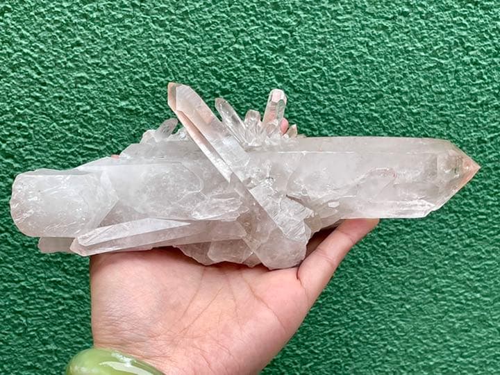 天然ピンク　稀少　マニカラン産　ヒマラヤ水晶　原石　天然石　置物