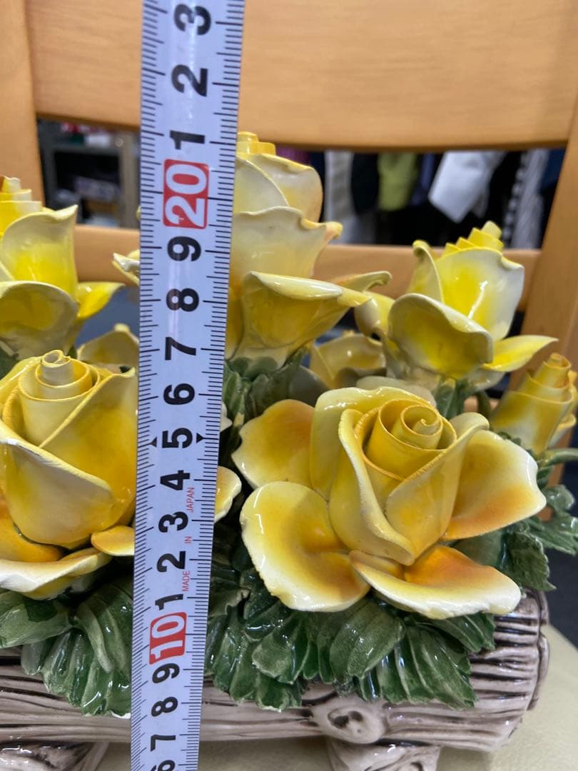 陶花　お花　置物　陶器　バラ　アンティーク