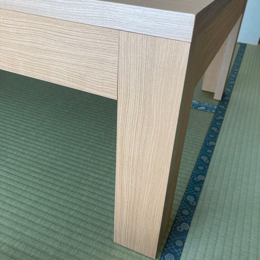 絆最大224.5センチ⭐︎120センチ　ナチュラルウッド 伸縮式テーブル