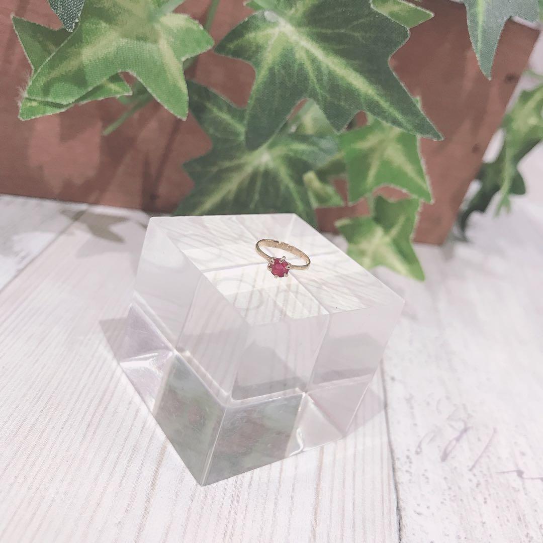 K18 ベビーリング 7月 ルビー 出産祝い 誕生日プレゼント