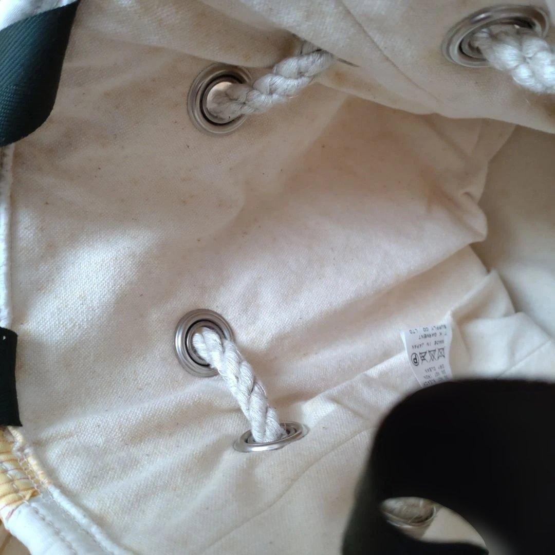 パッチワーク巾着袋 レザータッセル付き新品未使用タグ付未試着ヴィンテージ品