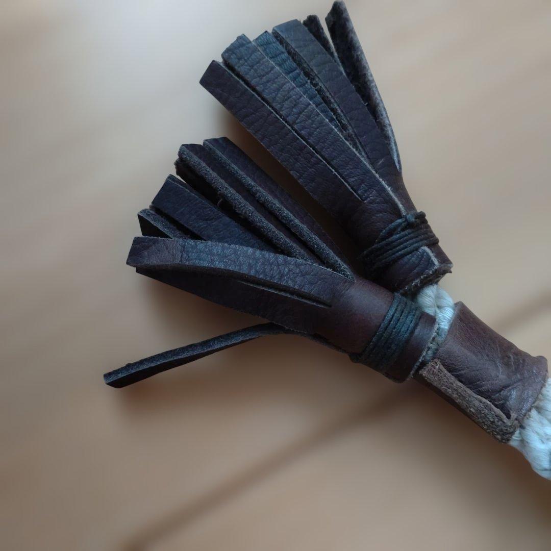 パッチワーク巾着袋 レザータッセル付き新品未使用タグ付未試着ヴィンテージ品