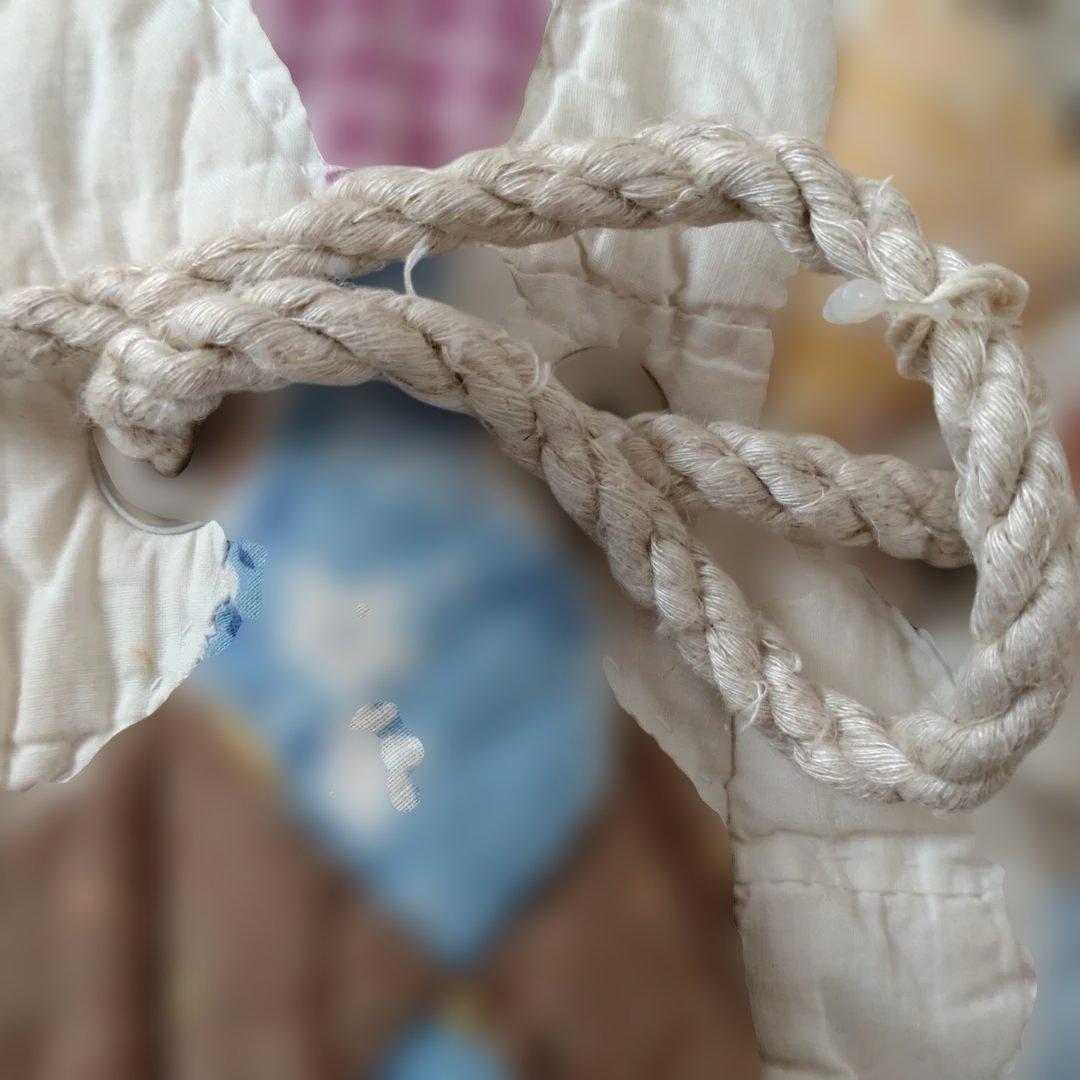 パッチワーク巾着袋 レザータッセル付き新品未使用タグ付未試着ヴィンテージ品