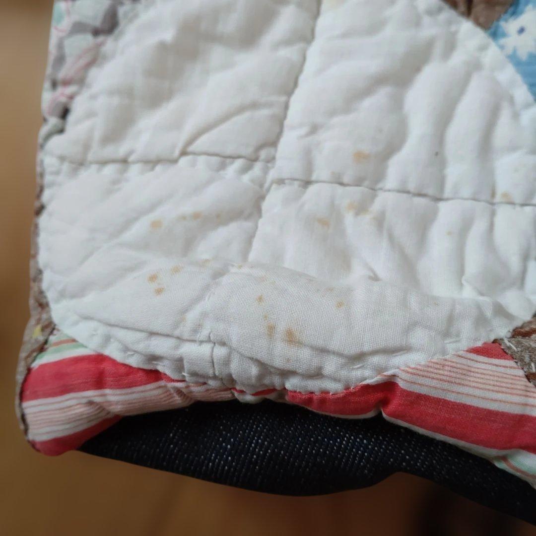 パッチワーク巾着袋 レザータッセル付き新品未使用タグ付未試着ヴィンテージ品