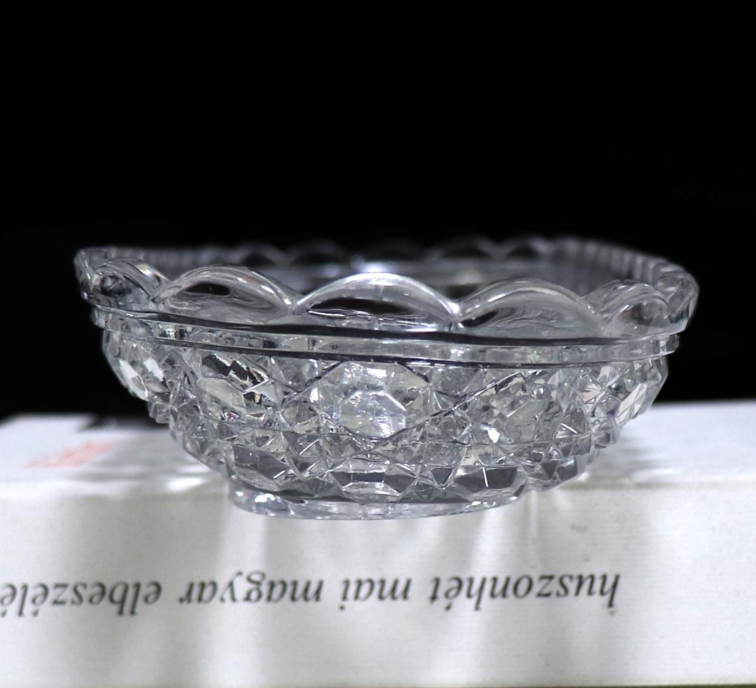 オールド・バカラ 切子長皿 大型 25.3cm ディアマン・ピエーリー 刻印有