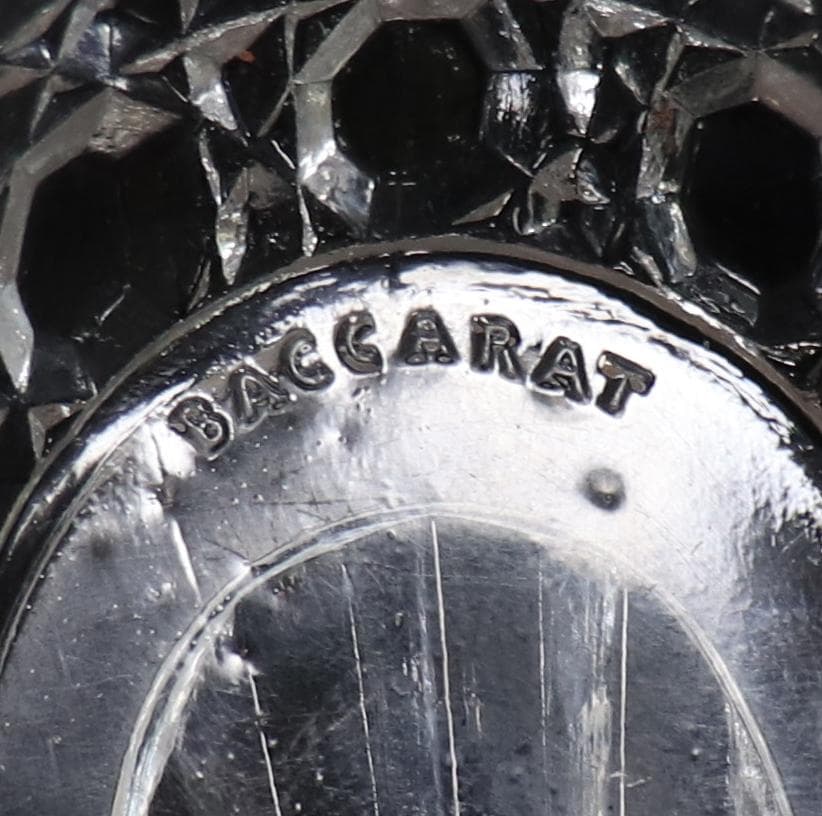 オールド・バカラ 切子長皿 大型 25.3cm ディアマン・ピエーリー 刻印有