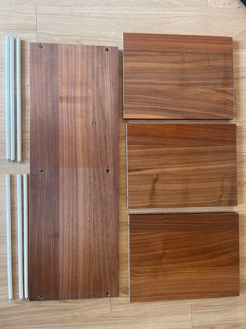 無印良品 スタッキングシェルフ・追加２段・ウォールナット材①