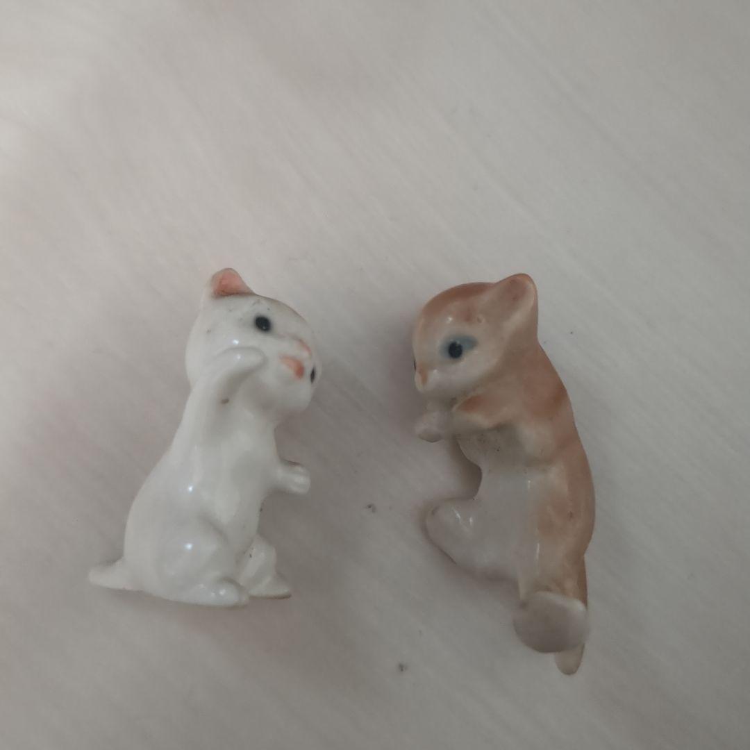 猫　置物 陶器　レトロ