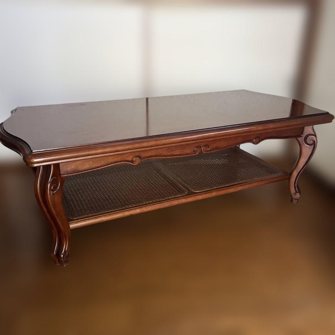 karimoku カリモク コロニアル ラタン 猫脚 センターテーブル