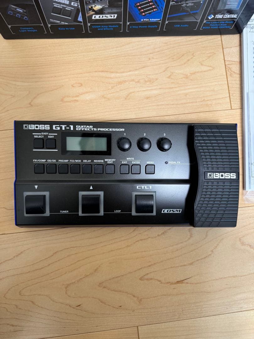 BOSS GT-1マルチエフェクター　純正ACアダプター付き