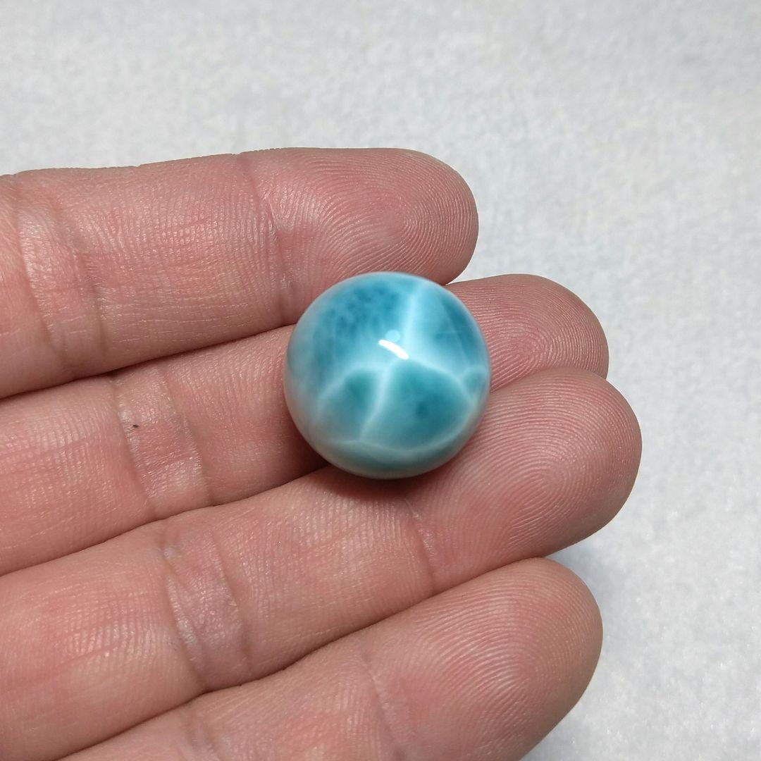 【超希少】絶品ラリマー《全面模様》　約２０㎜　粒売り　美品　ブルーペクトライト