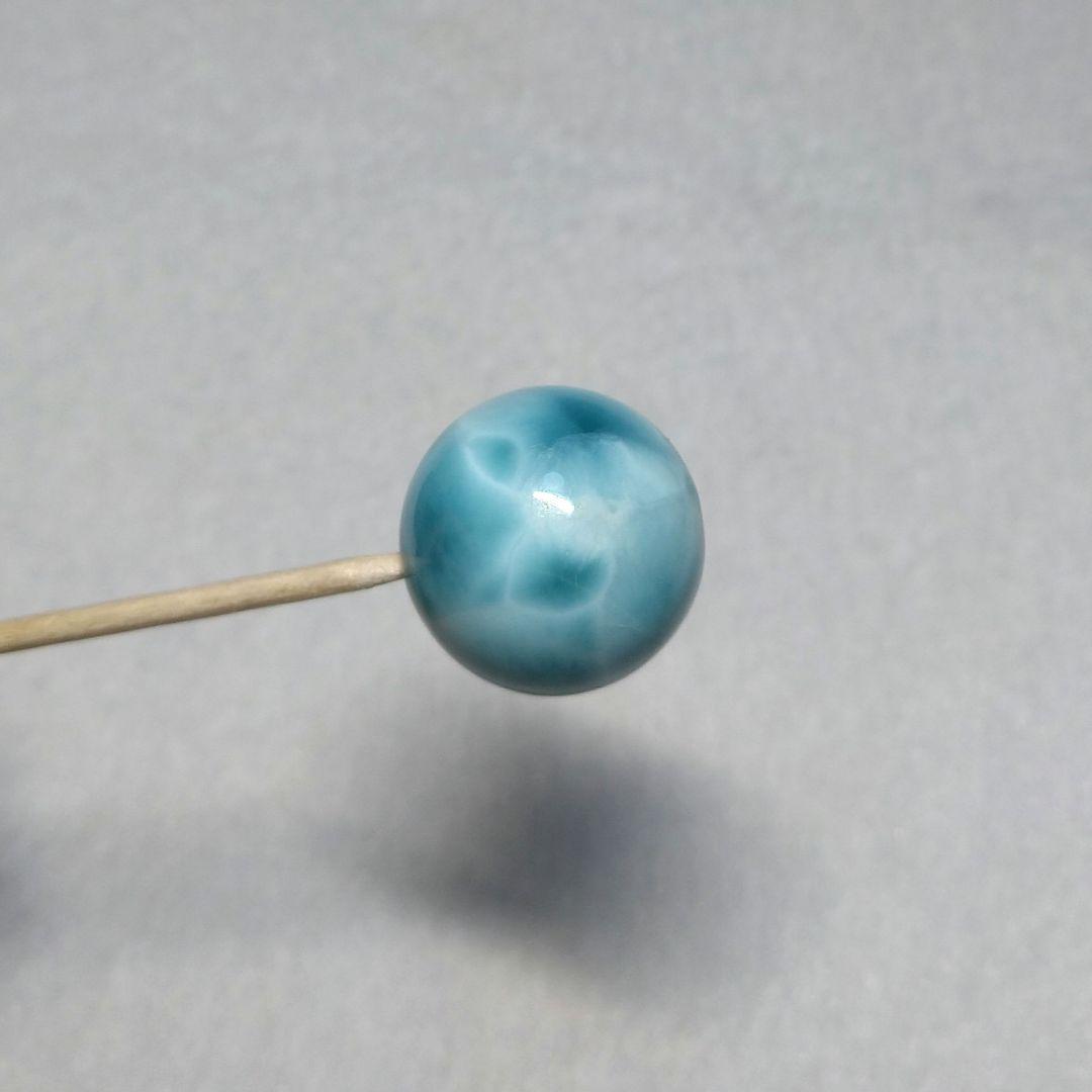 【超希少】絶品ラリマー《全面模様》　約２０㎜　粒売り　美品　ブルーペクトライト