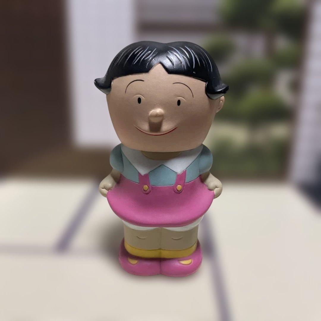 ス*〜様 昭和レトロ！当時もの磯野ワカメ 「サザエさん」 ソフビ貯金箱