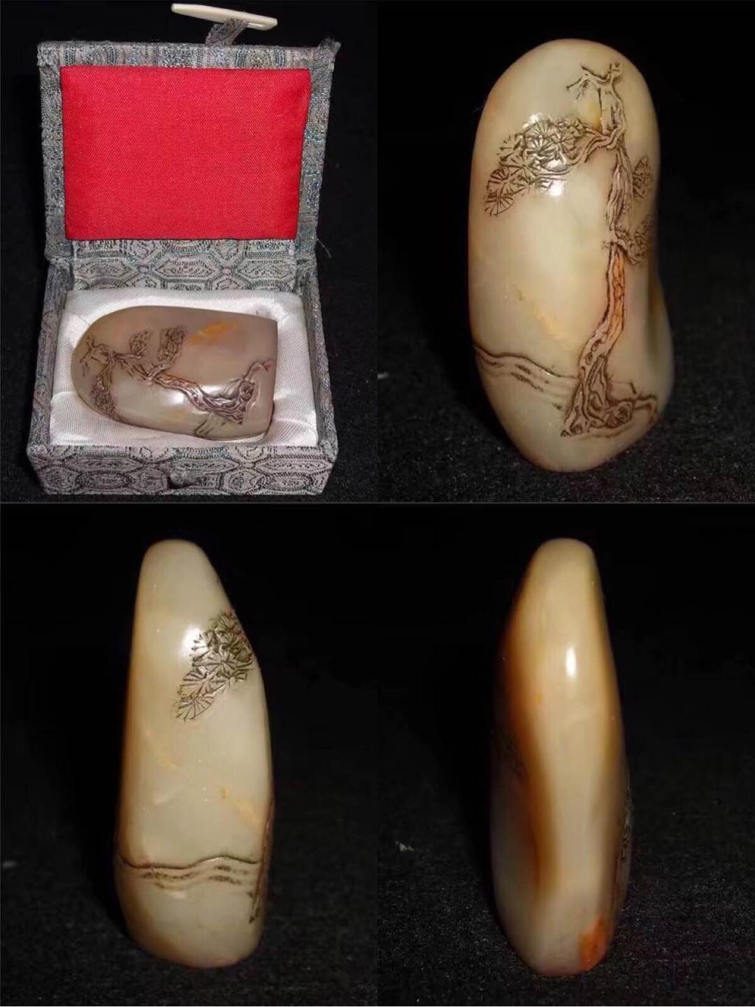 寿山石 凍石 白田黄 印鑑 清時代 - メルカリ