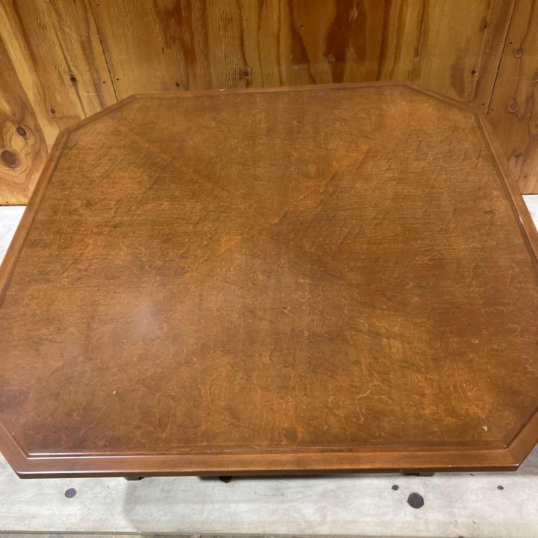 アンティーク　ヴィンテージ　レトロ　木製八角形ローテーブル