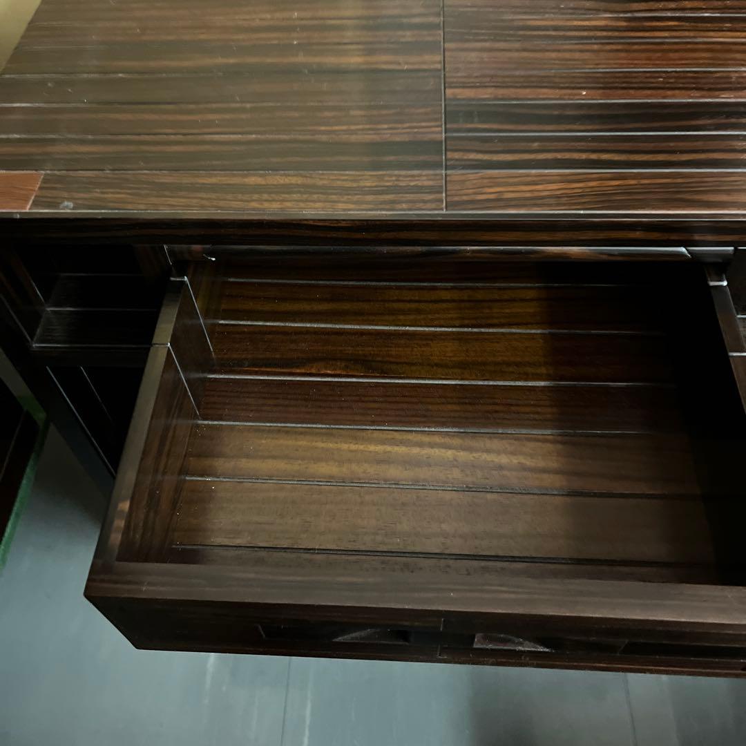 貴重　大阪唐木総務無垢　黒檀　飾り台