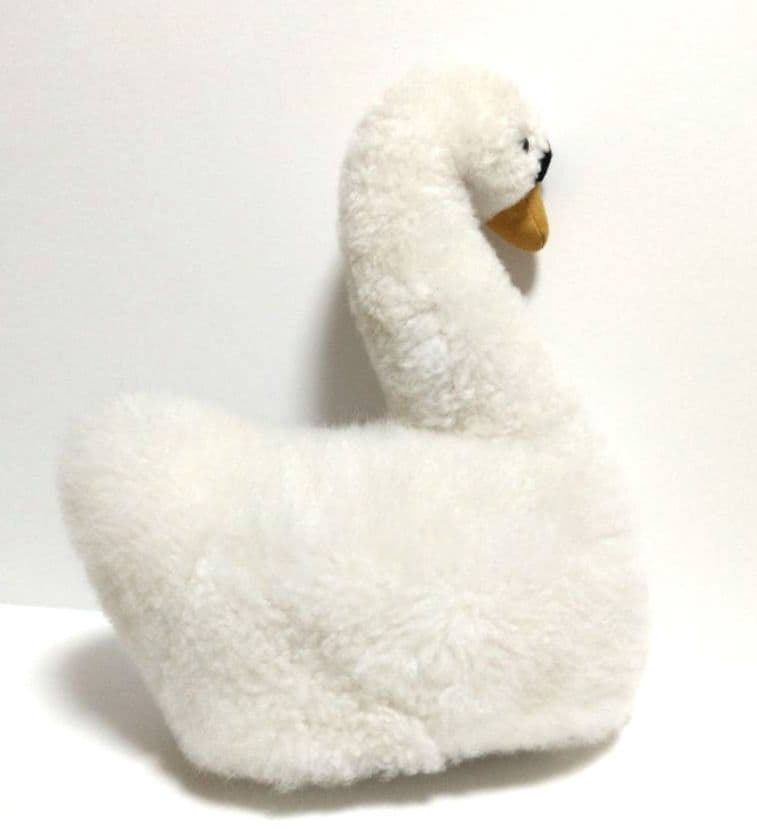 B.B.FAT　白鳥　アルパカウール100％　ハンドメイド　海外製　ぬいぐるみ
