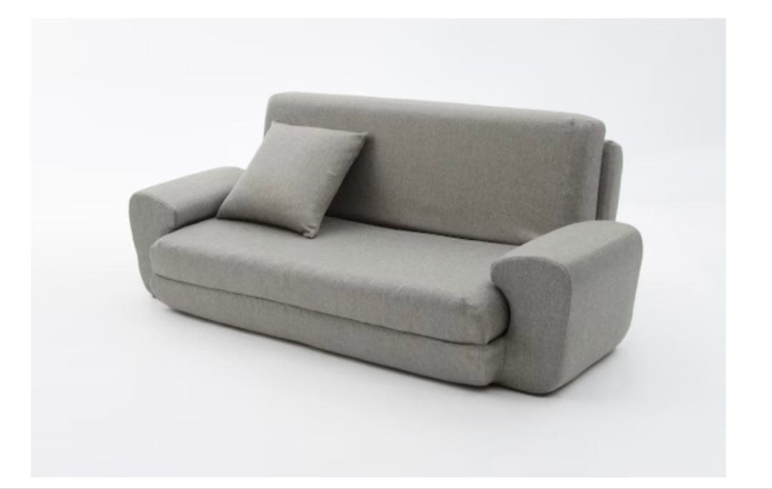 グレー ソファベッド 2人掛け リクライニング