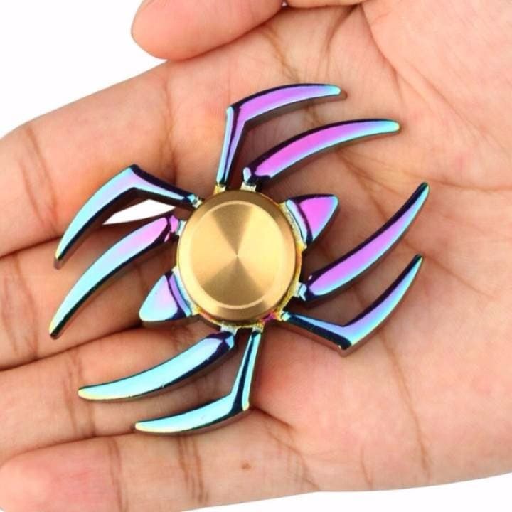 ストレス解消 金属仕樣 虹色 クモ ハンドスピナー (A01) - メルカリ