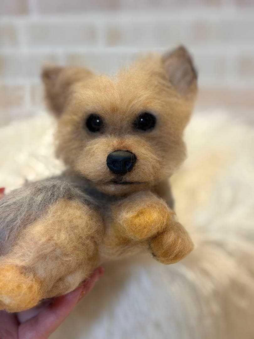 ヨークシャテリア 羊毛フェルト momoichgo ヨーキー - メルカリ