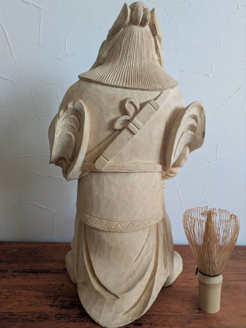 一刀彫 天然木彫刻 木彫 鍾馗 しょうき 仏像 神像 厄除け 学業成就 守護神